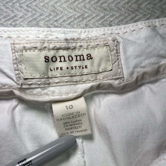 Sonoma White Cotton Skort.  Size 10 - Picture 5 of 9